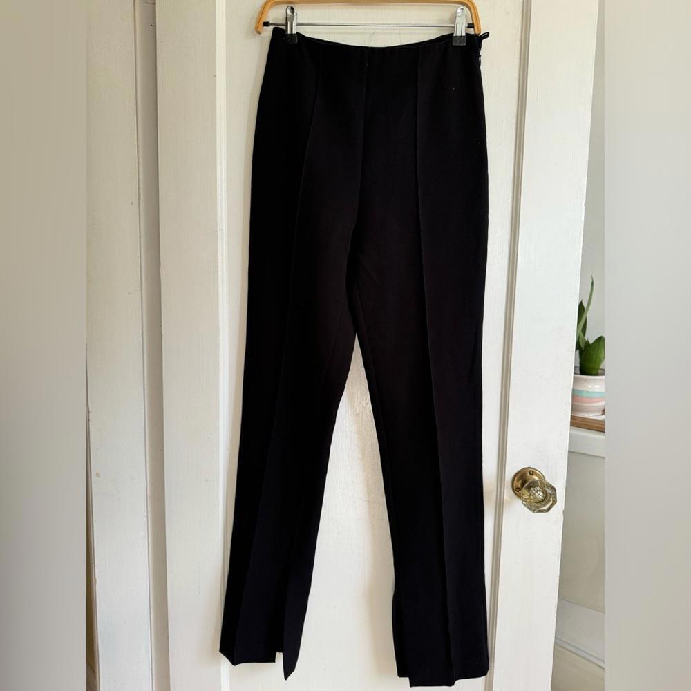 Toteme Black Zalana Split Hem Trousers - Picture 2 of 8